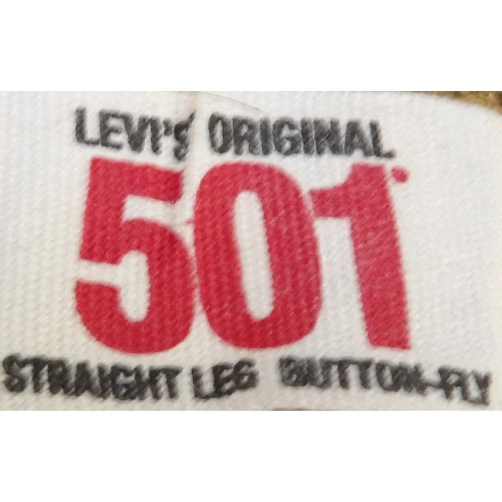 Y2K Levi 501 Original Straight Jeans Men 40x30 Brown Khaki Cotton Button Fly GUC